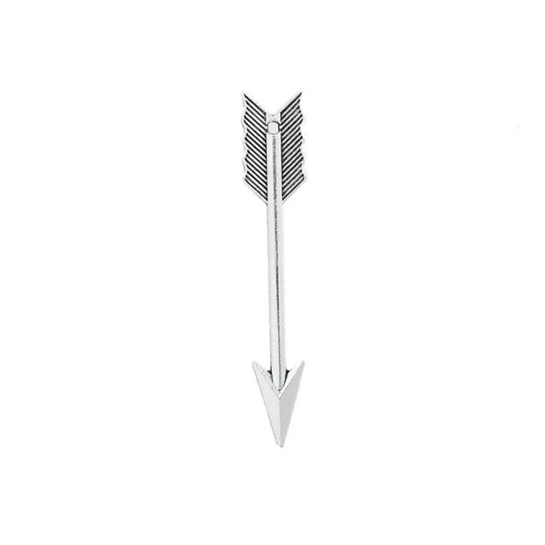 10 Pcs Tibetan Silver ARROW 61mm x 11mm Charms Pendants, Lead & Nickel Free Metal Charms Pendants Beads