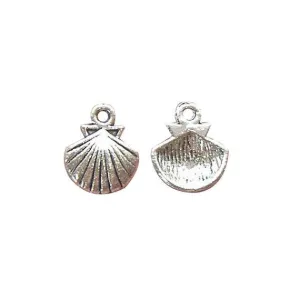 10 Pcs Tibetan Silver Cockle Sea Shell Seashell 15X12mm Charms Pendants