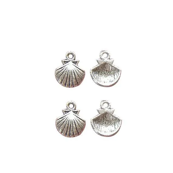 10 Pcs Tibetan Silver Cockle Sea Shell Seashell 15X12mm Charms Pendants