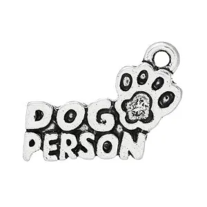 10 Pcs Tibetan Silver Dog Person and Paw Print 13X18mm Charms Pendants