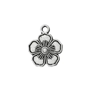 10 Pcs Tibetan Silver FLOWER 16mm x 13mm Charms Pendants, Lead & Nickel Free Metal Charms Pendants Beads