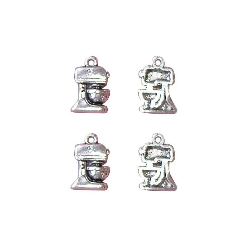 10 Pcs Tibetan Silver Food Mixer Cooking Kitchen Appliance 16X10mm Charms Pendants