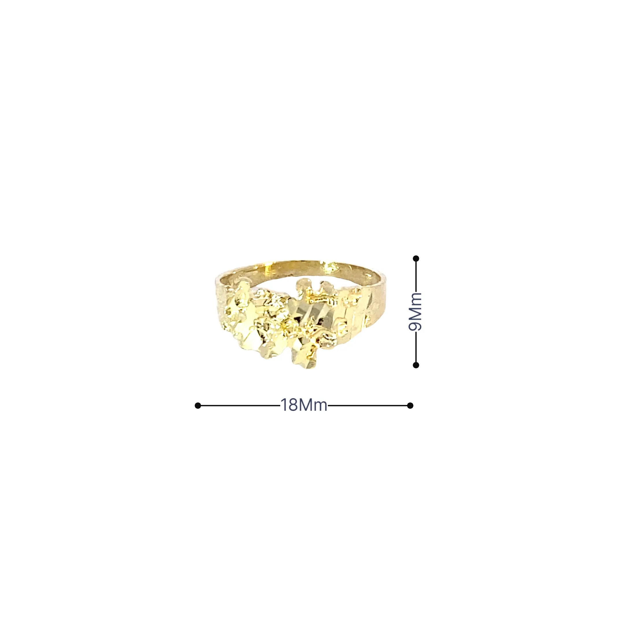 10K Gold Small Nugget Ring 2 Grams