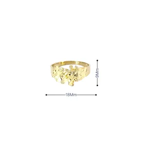 10K Gold Small Nugget Ring 2 Grams