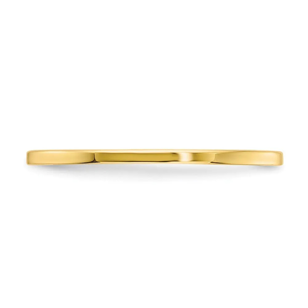 1.2mm 10k Yellow Gold Polished Flat Stackable Band