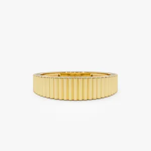 14k Fluted Textured Graduating Ring