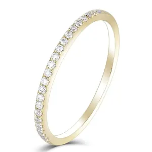 14k Yellow Gold Moissanite Half Eternity Ring 0.25ct Total