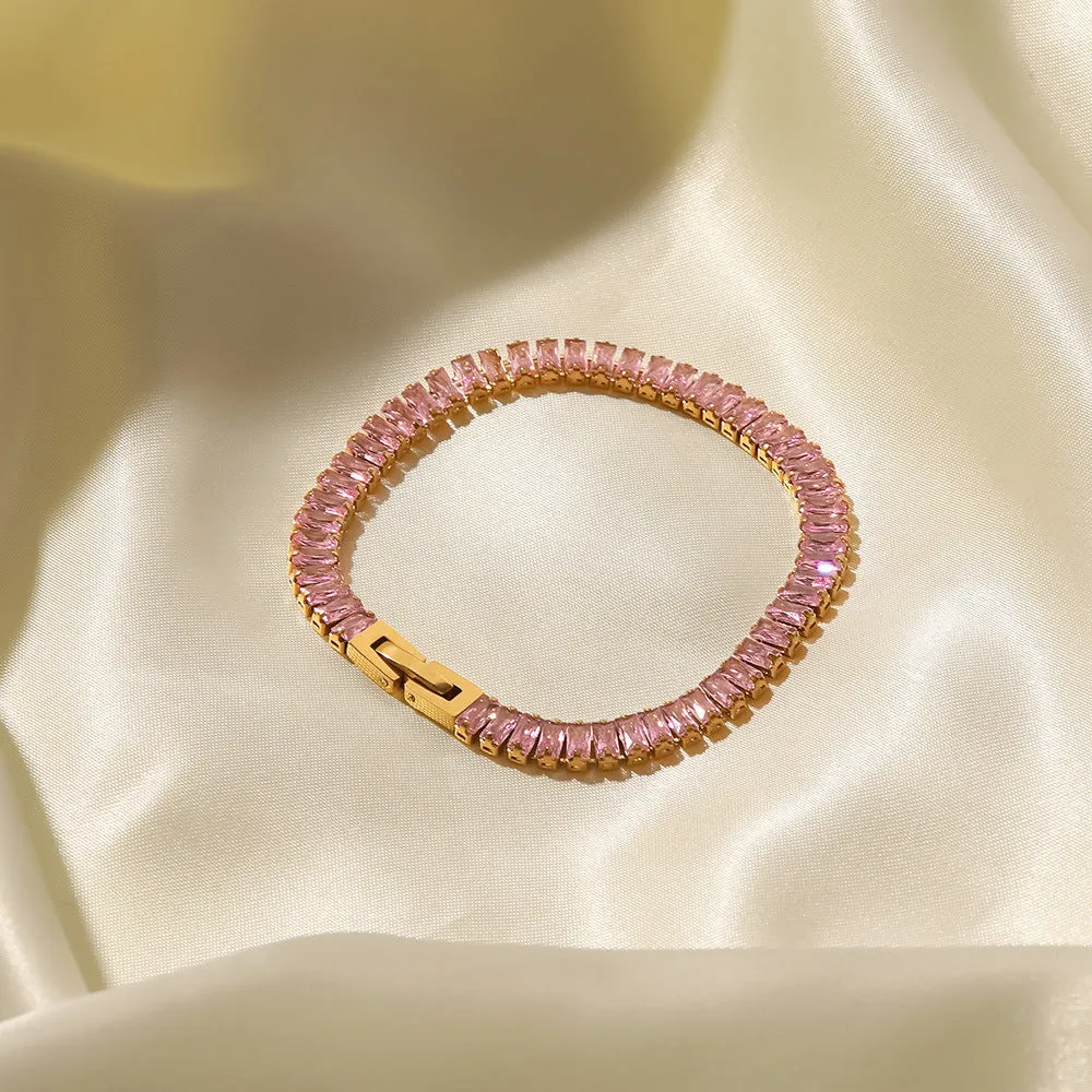 18K Gold Plated Full Zircon Bracelet