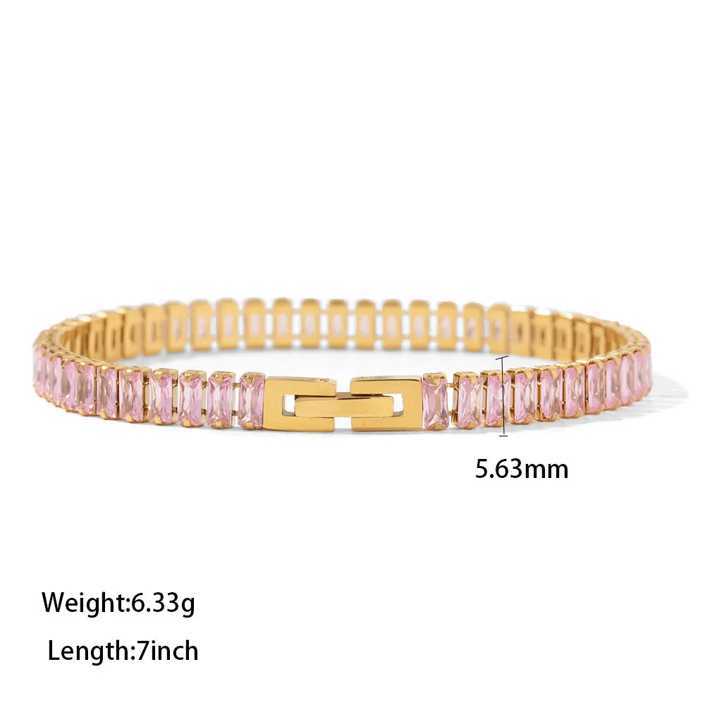 18K Gold Plated Full Zircon Bracelet