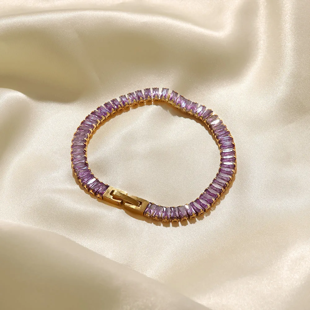 18K Gold Plated Full Zircon Bracelet