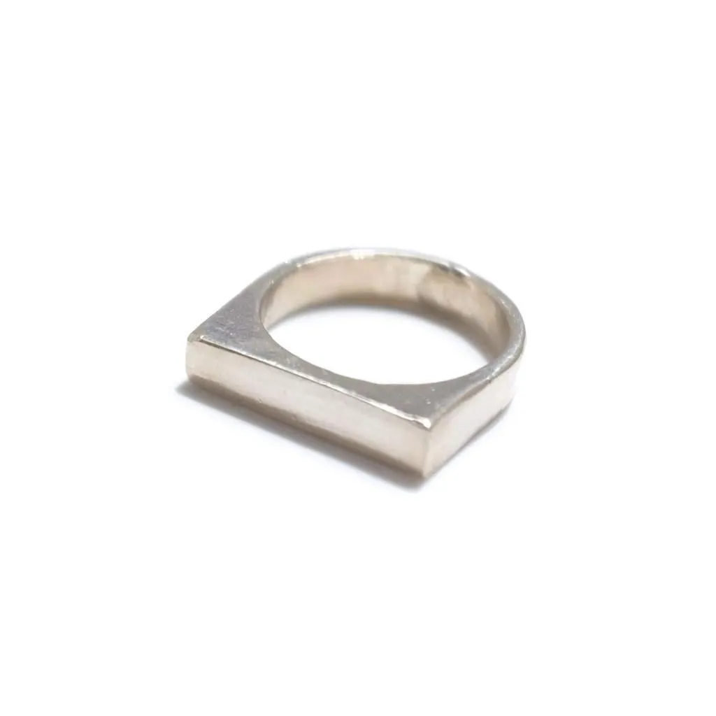 18K Gold Plated Top Flat Ring