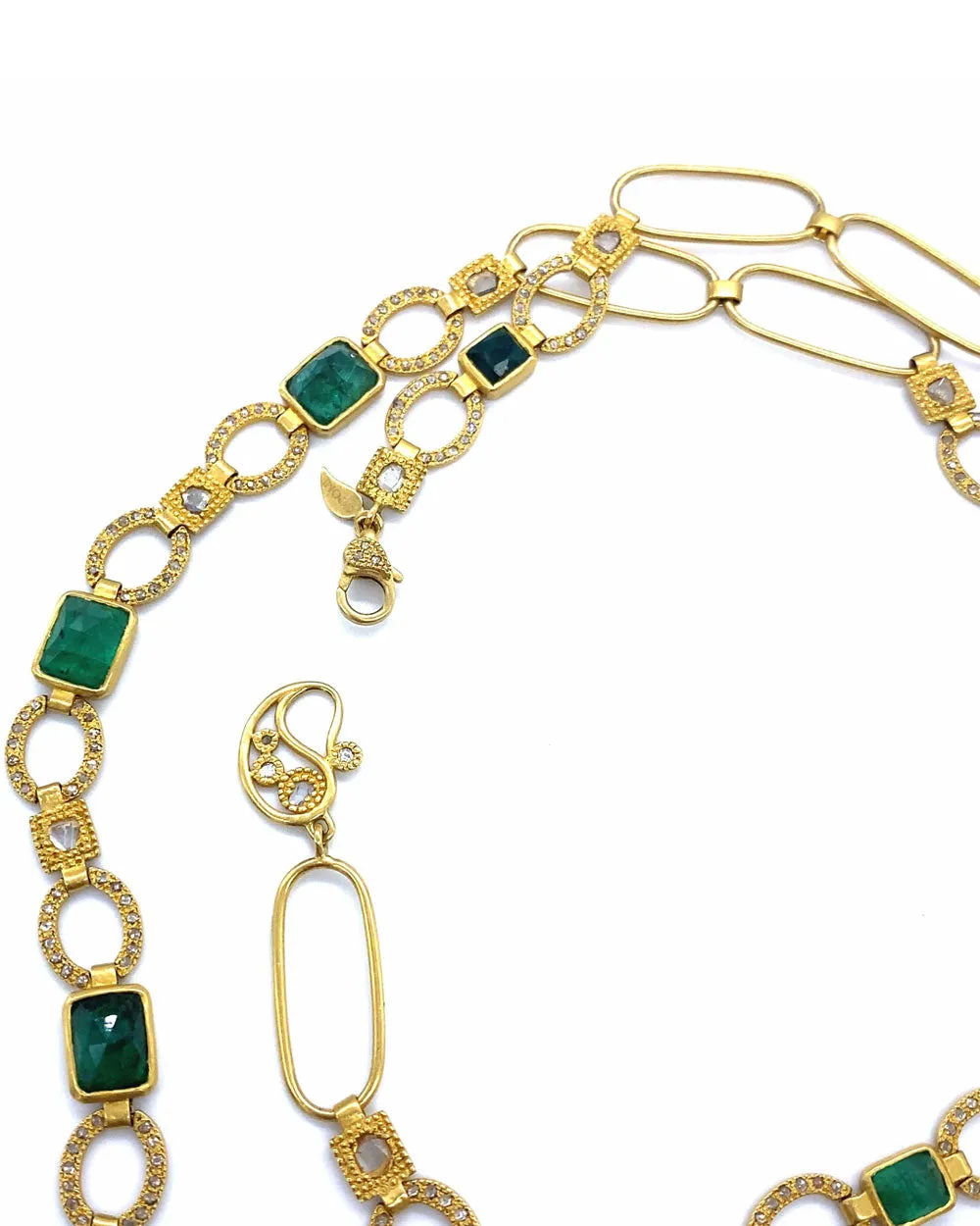 20k Yellow Gold Diamond Luminosity Mosaic Necklace