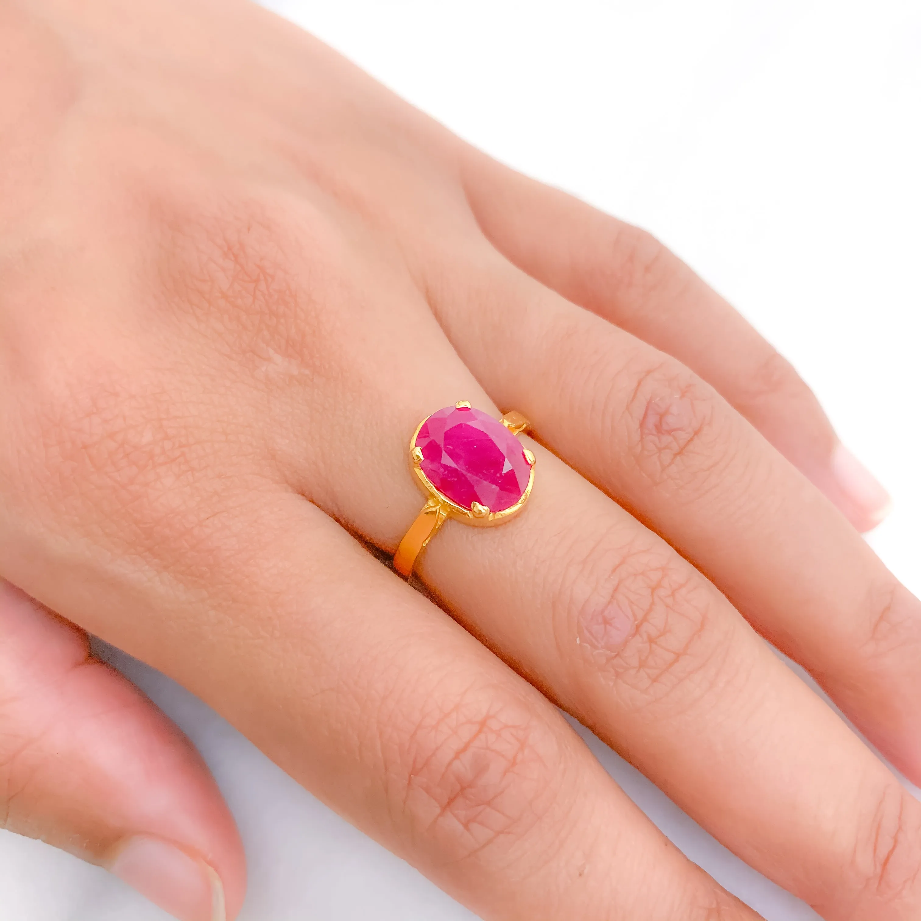 4.1ct Classic Four-Prong Ruby Ring