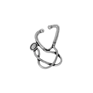 5 Pcs Tibetan Silver STETHOSCOPE 29mm x 24mm Charms Pendants, Lead & Nickel Free Metal Charms Pendants Beads