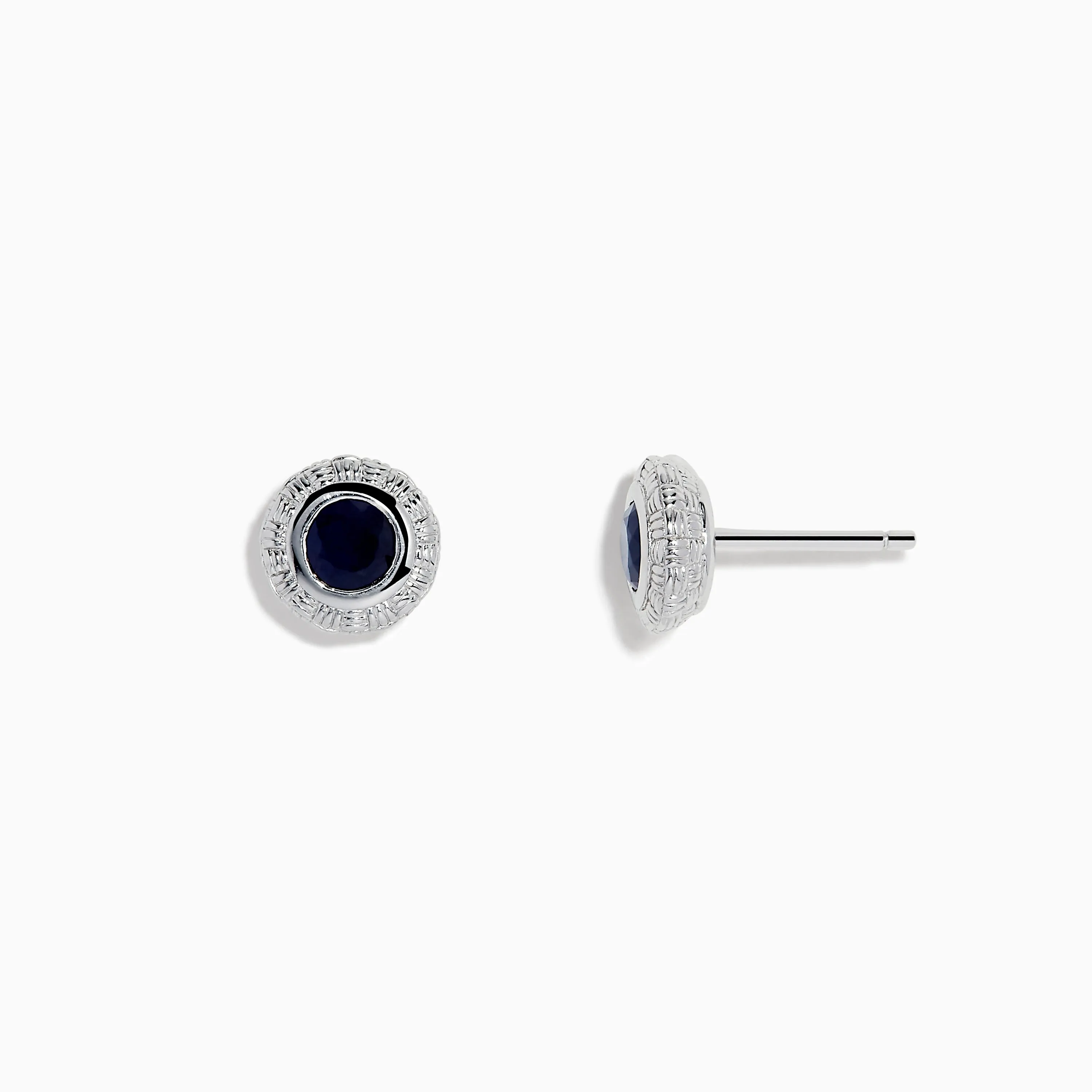 925 Sterling Silver Blue Sapphire Stud Earrings