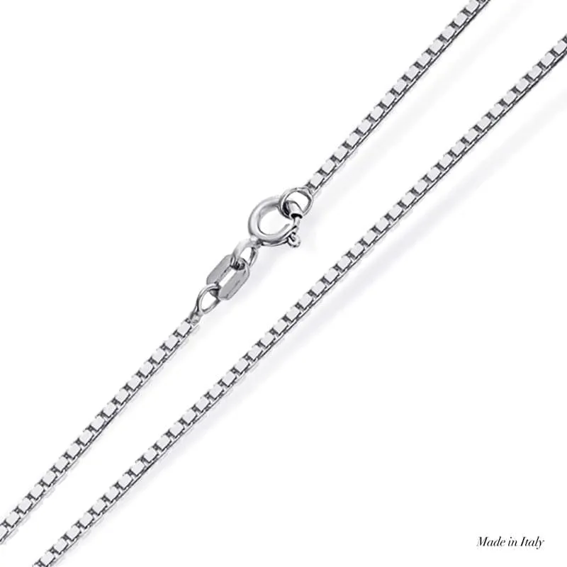 9K White Gold Box Chain