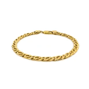 9K Yellow Gold Solid Handmade Birdseye Bracelet - 20718152