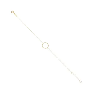 9kt Gold Single Circle Bracelet