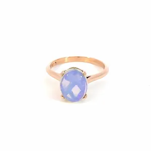 9kt Rose Gold Light Opal 1.64ct solitaire ring