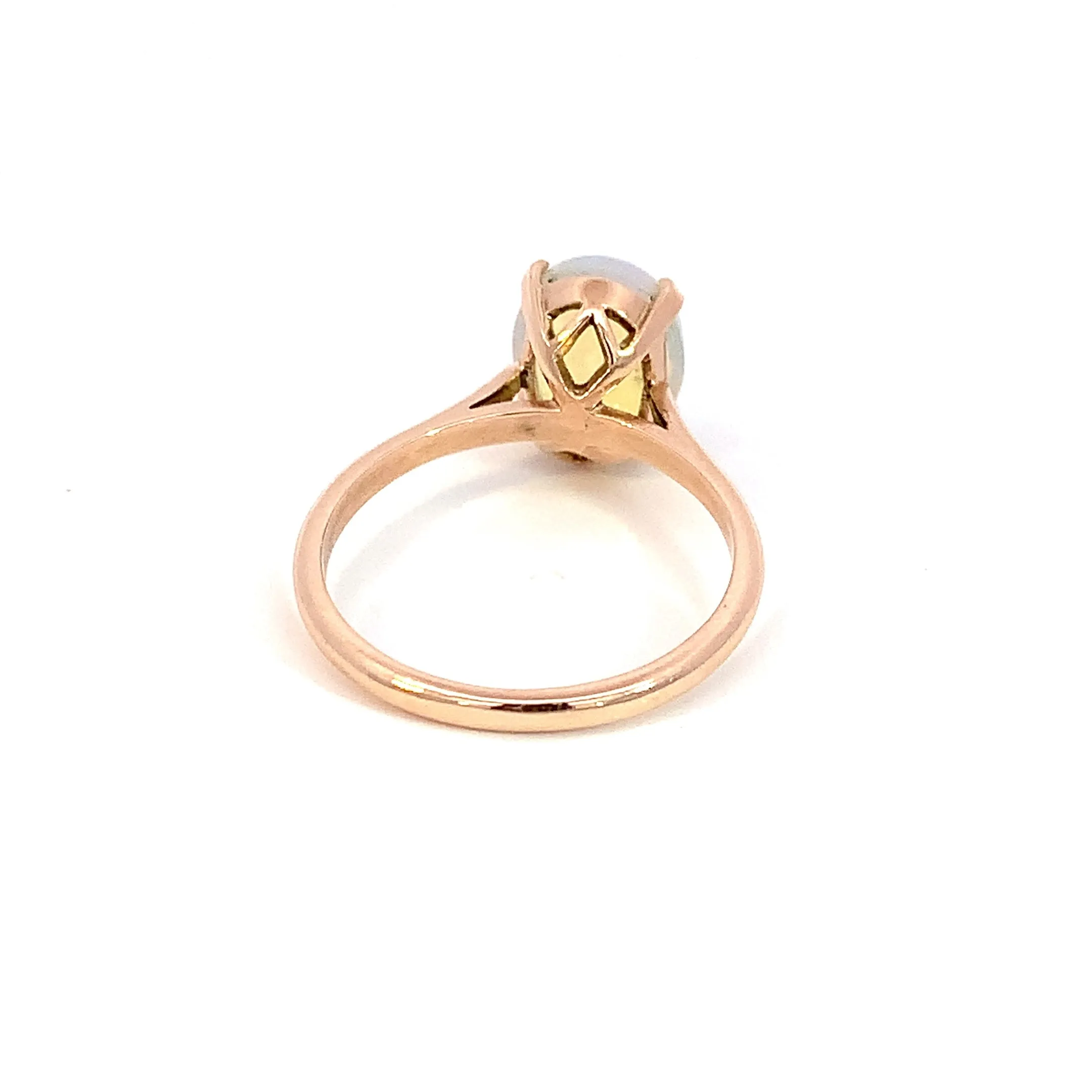 9kt Rose Gold Light Opal 1.64ct solitaire ring