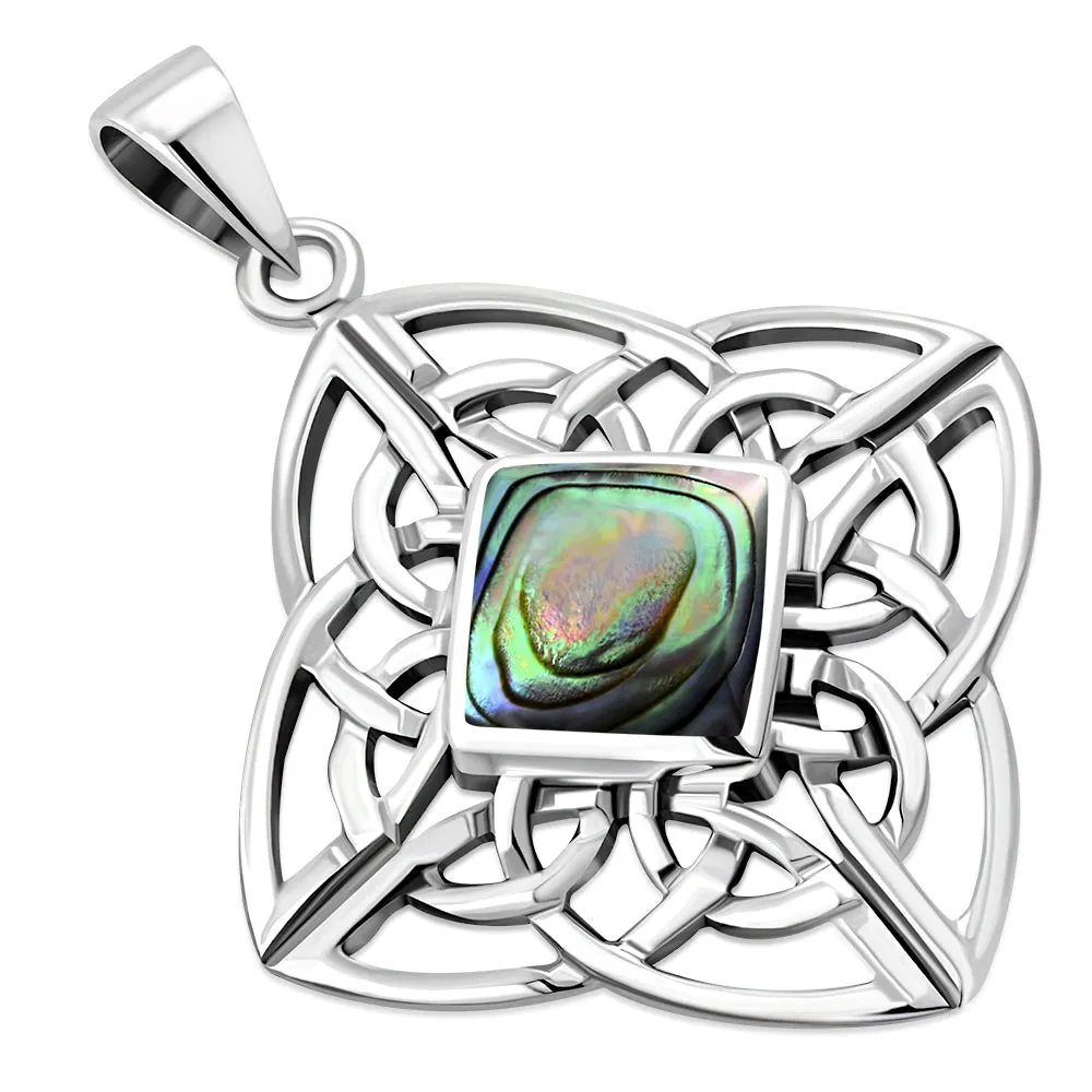 Abalone Shell Celtic Sterling Silver Pendant