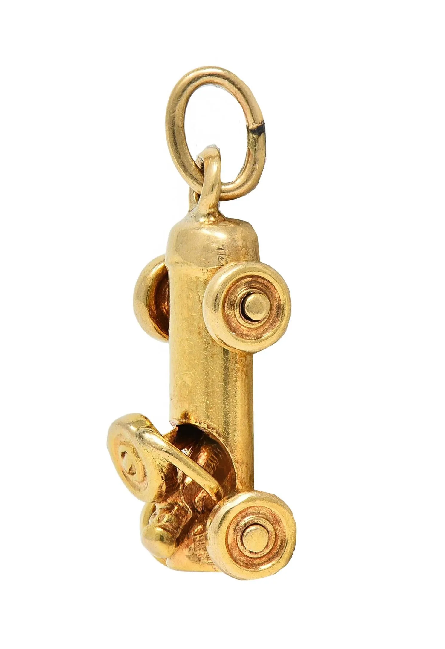 Art Deco 14 Karat Yellow Gold Antique Soapbox Derby Charm