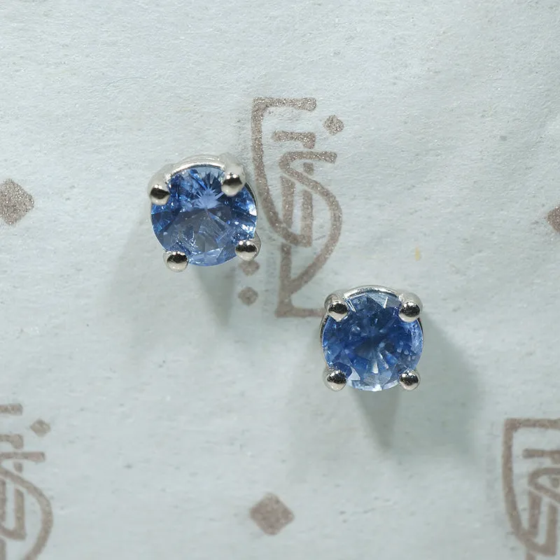 Baby Blues .84tcw Sapphire Stud Earrings in Platinum