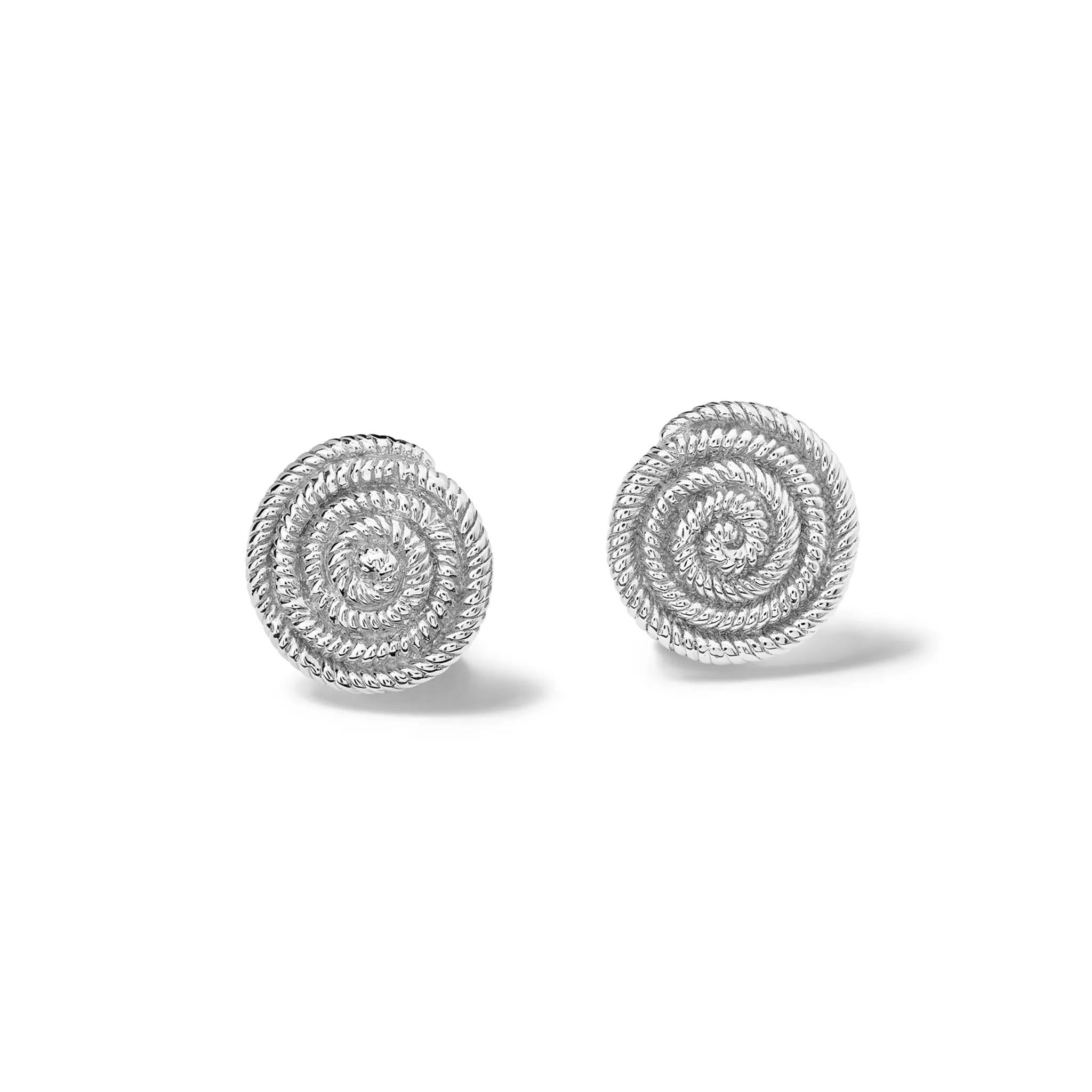 Basket Stud Earrings Silver