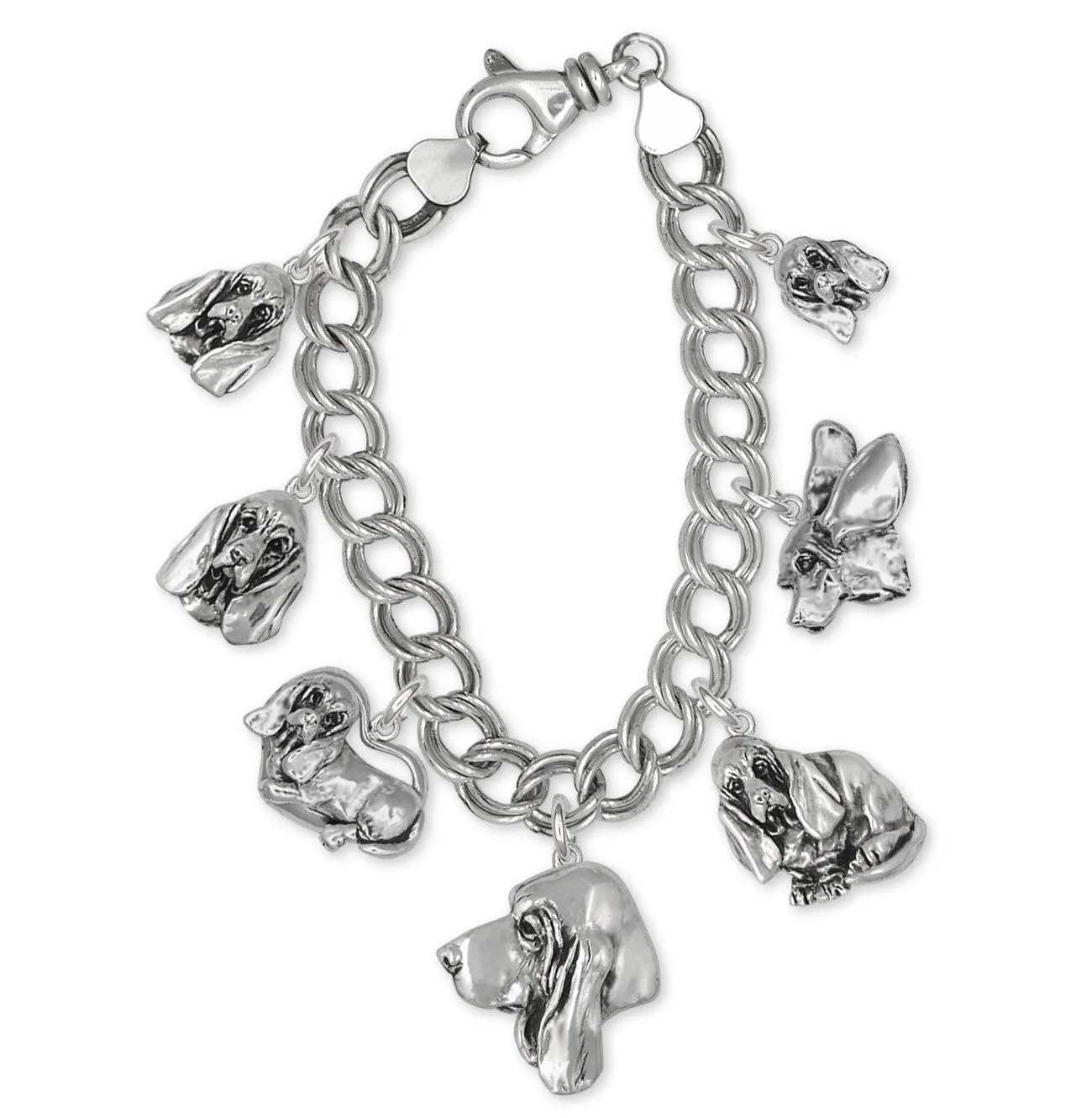 Basset Hound Bracelet Jewelry Sterling Silver Handmade Dog Bracelet BHBR