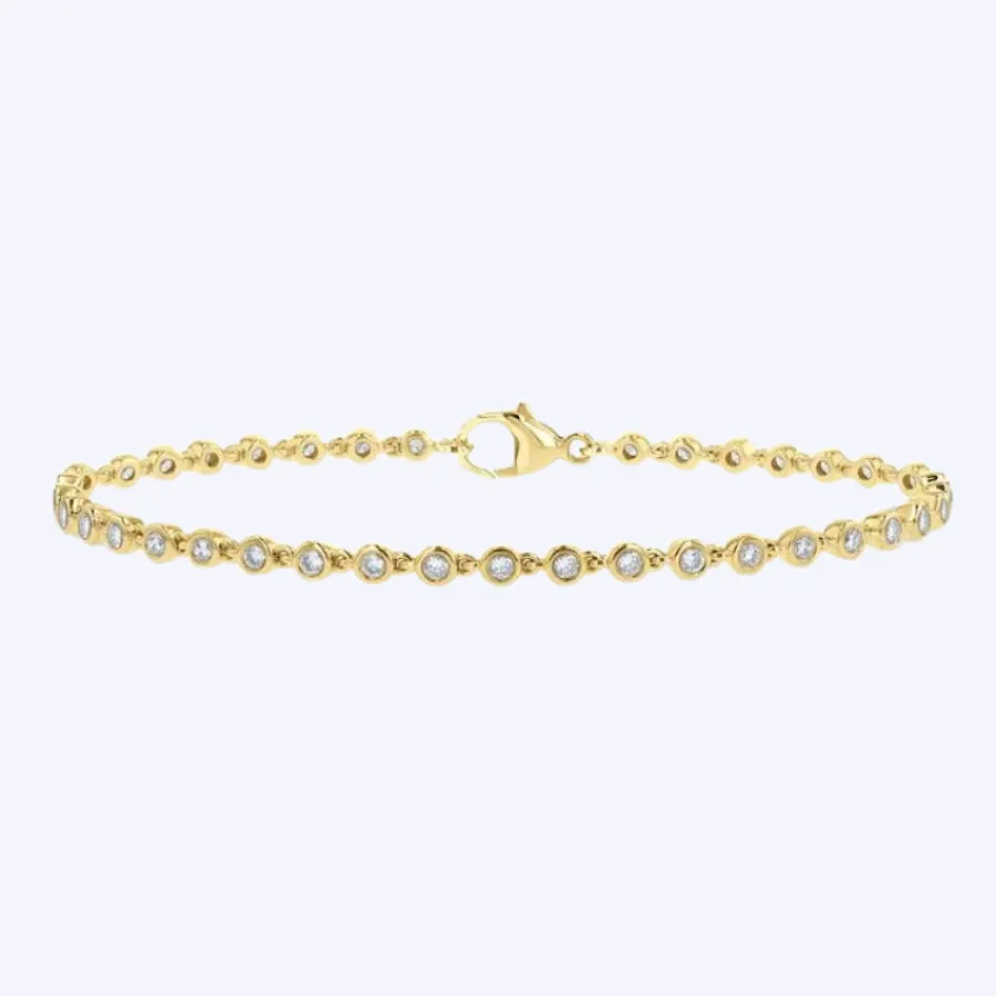 Bezel Diamond Tennis Bracelet