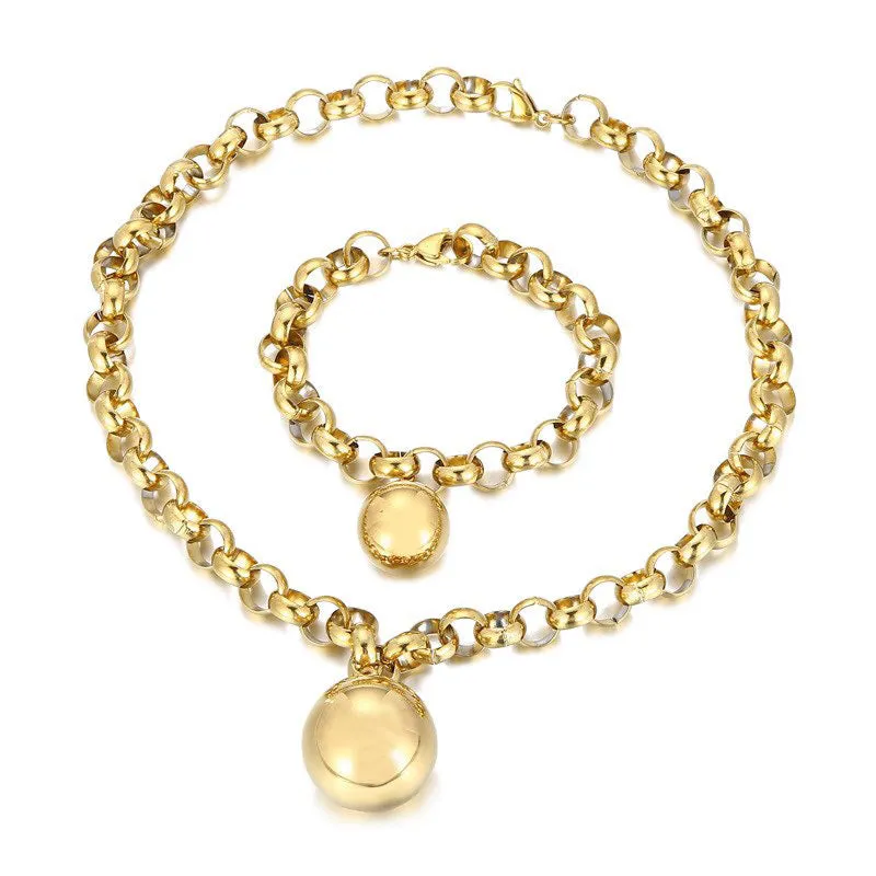 Big ball rolo chain bracelet