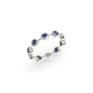 Blue Sapphire Eternity Band