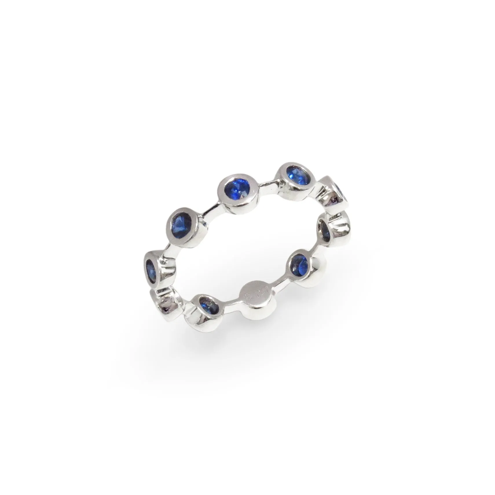 Blue Sapphire Eternity Band