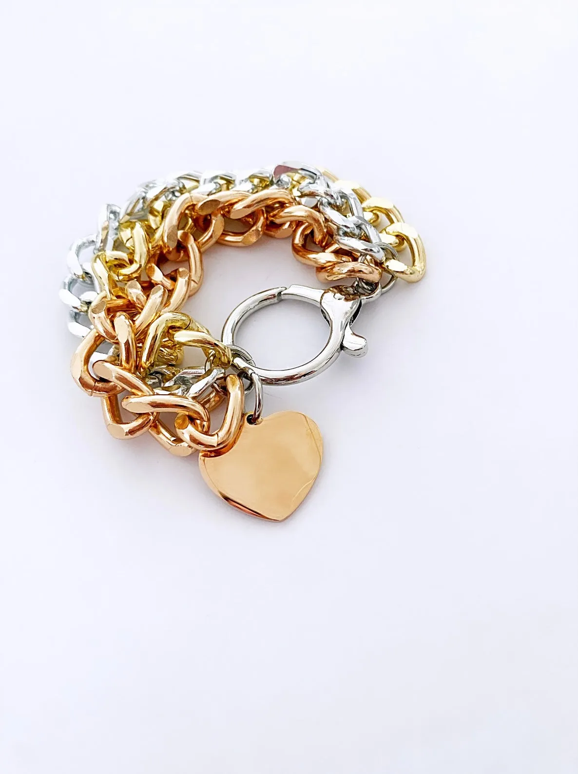 Carly 3 tones chain bracelet