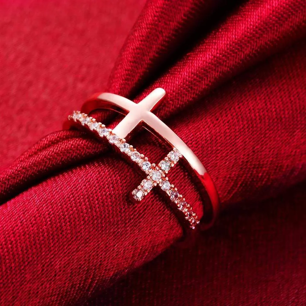 Christian Ring <br> Double Cross