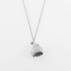 Classic acorn - sparkling necklace - silver plated