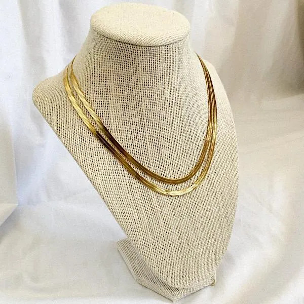 Classic Herringbone Necklace - Silver, Rose Gold or 18k Gold