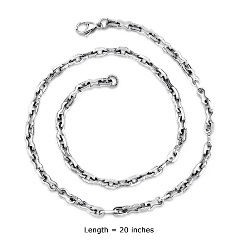 Classic High Polished Stainless Steel Link Necklace