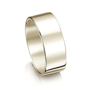 Contemporary 8mm Wedding Ring in 9ct White Gold