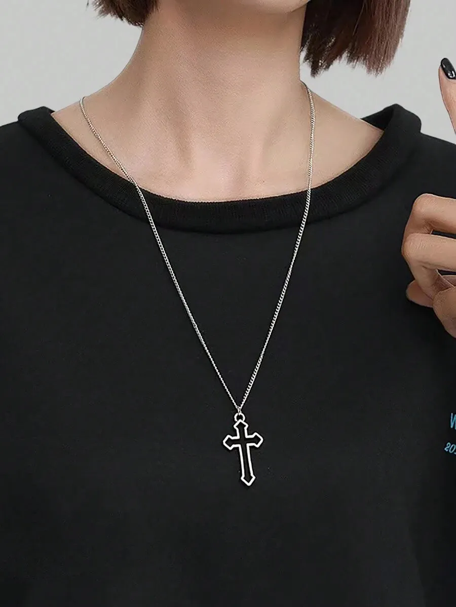 Cross necklace with thick chain