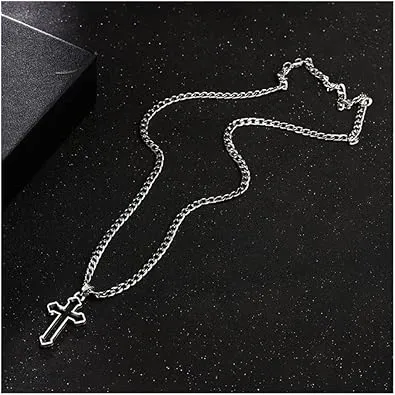 Cross necklace with thick chain