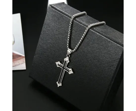 Cross necklace with thick chain