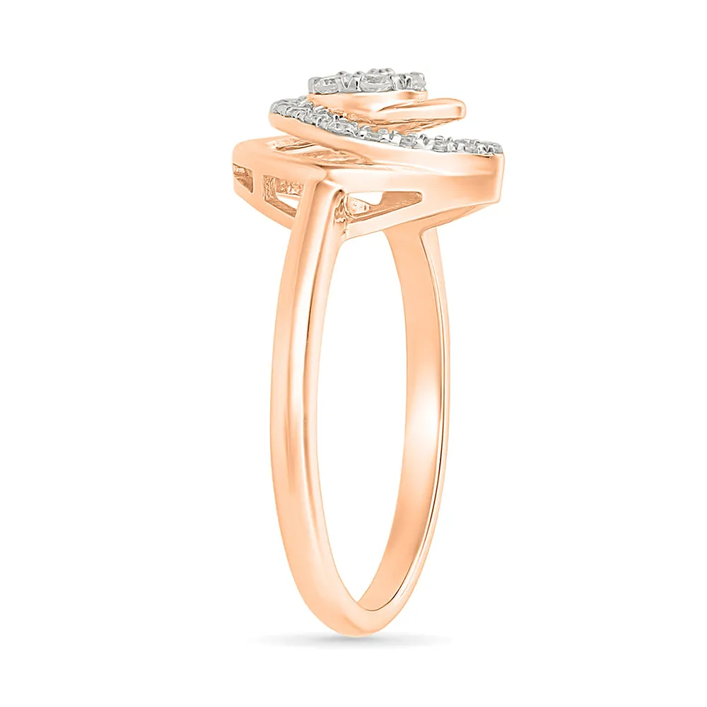 Dainty Square Shape Gold & Diamond Ring