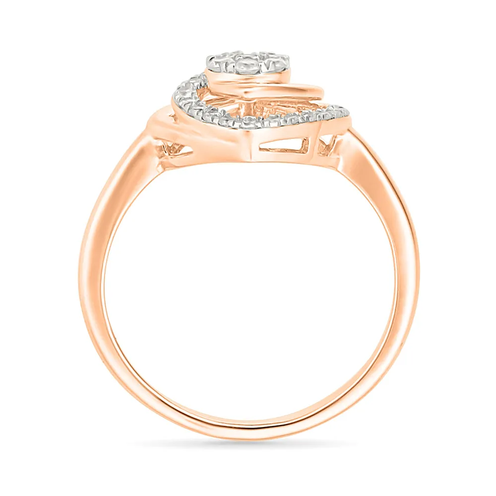 Dainty Square Shape Gold & Diamond Ring