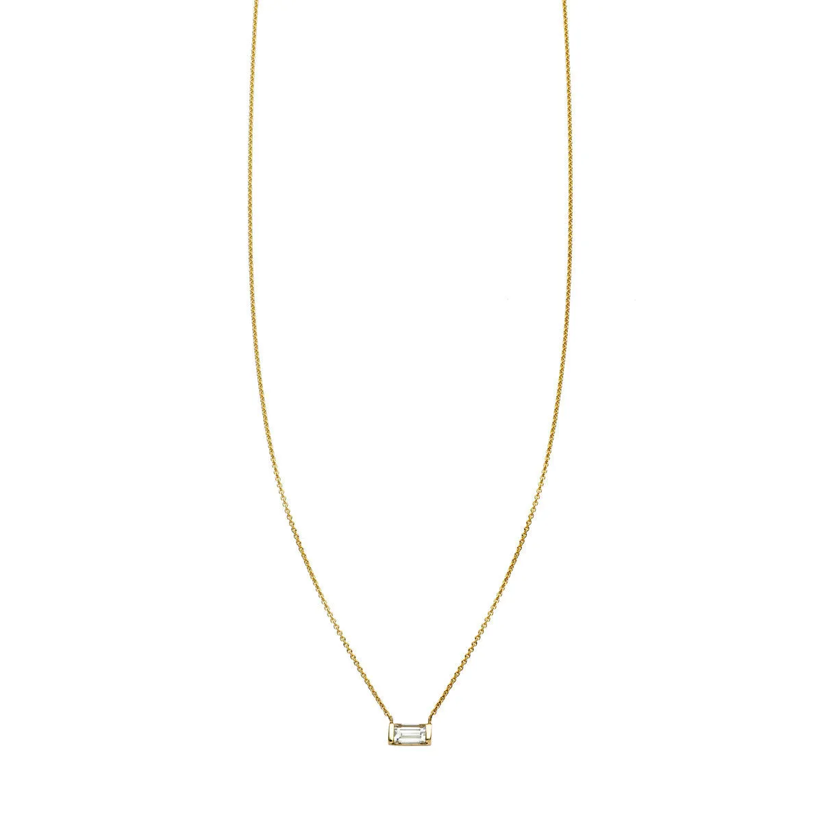 Diamond Bar Pendant Necklace