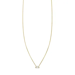 Diamond Bar Pendant Necklace