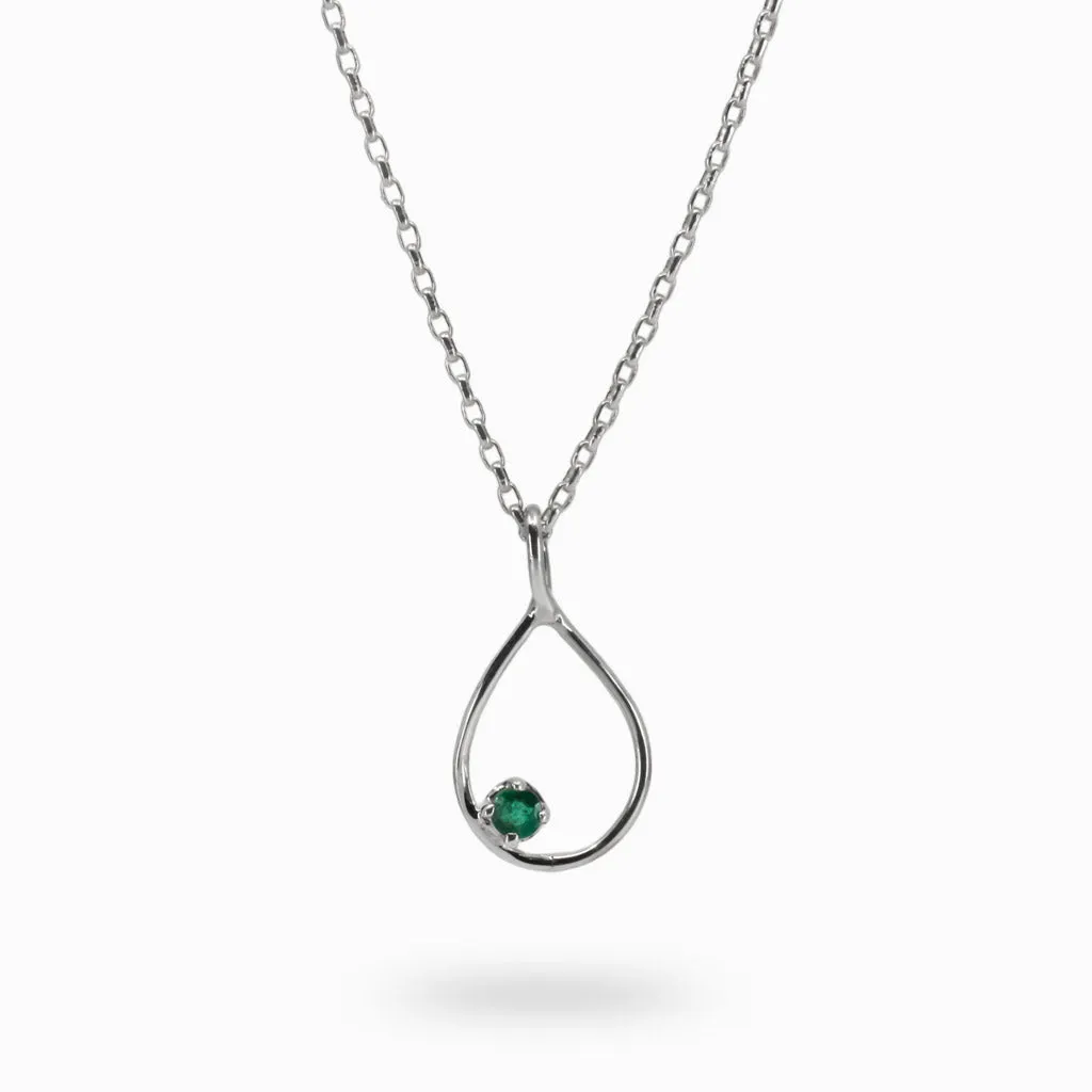 Emerald Birthstone Necklace