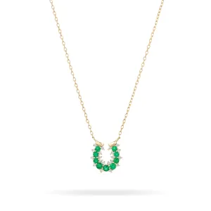 Emerald   Diamond Horseshoe Necklace