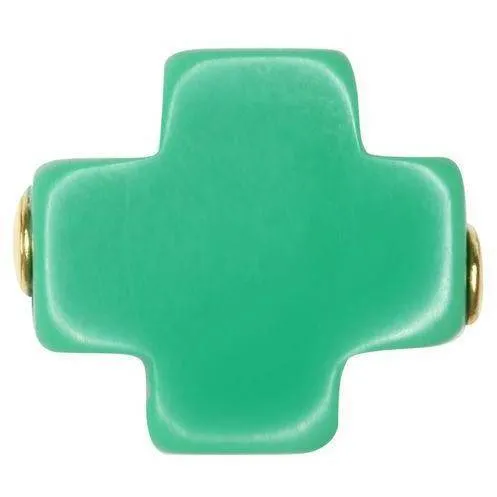 Enewton - Necklace Gold - Signature Cross Small - Emerald