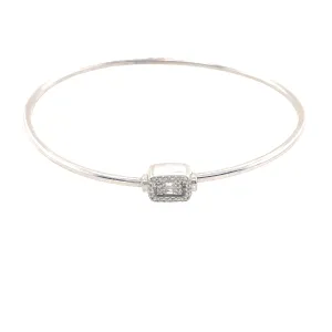 Flexible Baguette Diamond Bangle Bracelet